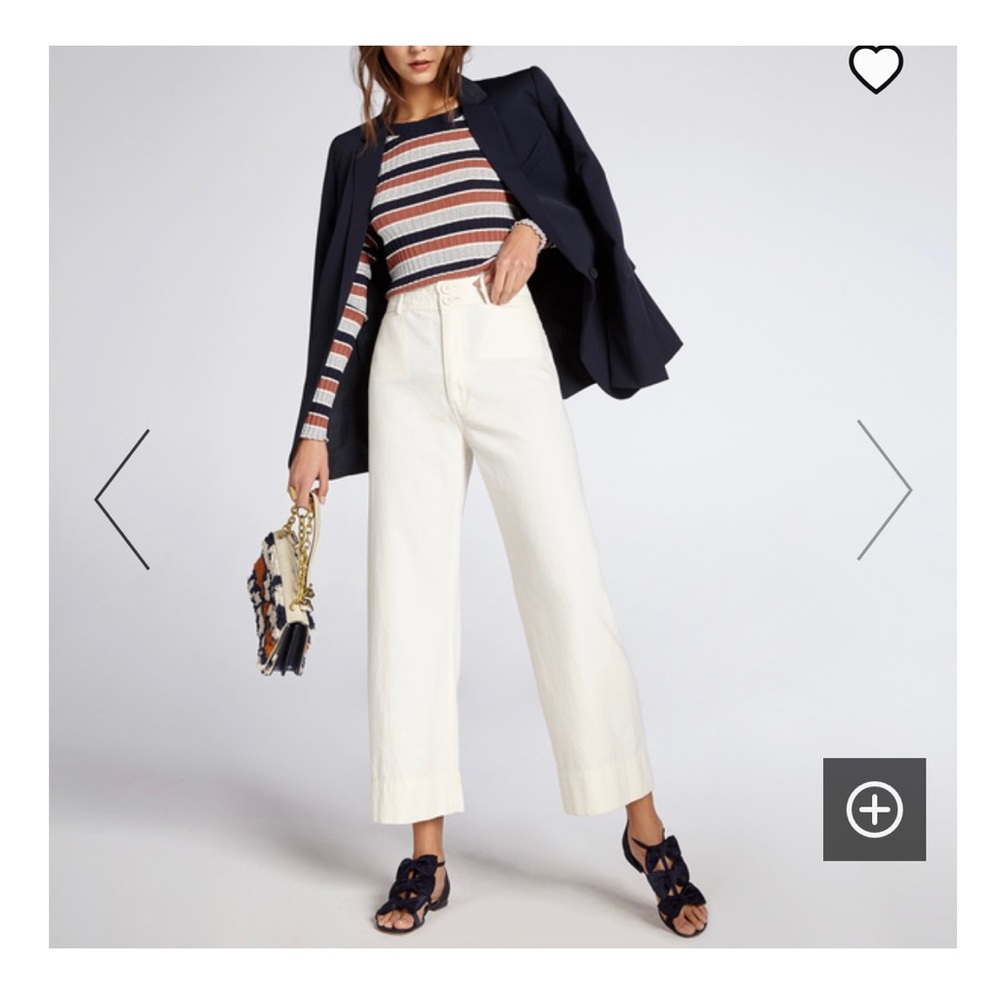 Apiece Apart Lurex Stripe Rib Second Skin Top- M